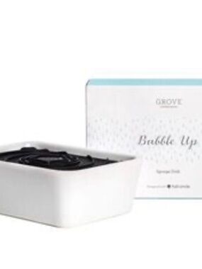 Grove Collaborative Bubble Up Sponge Dish - White and dark gray